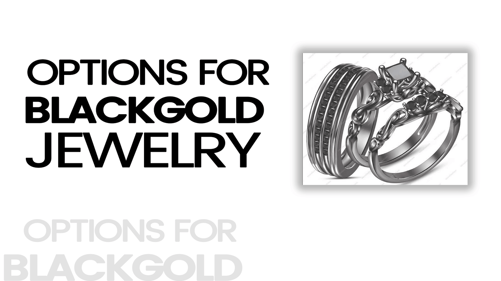 options for black gold jewelry