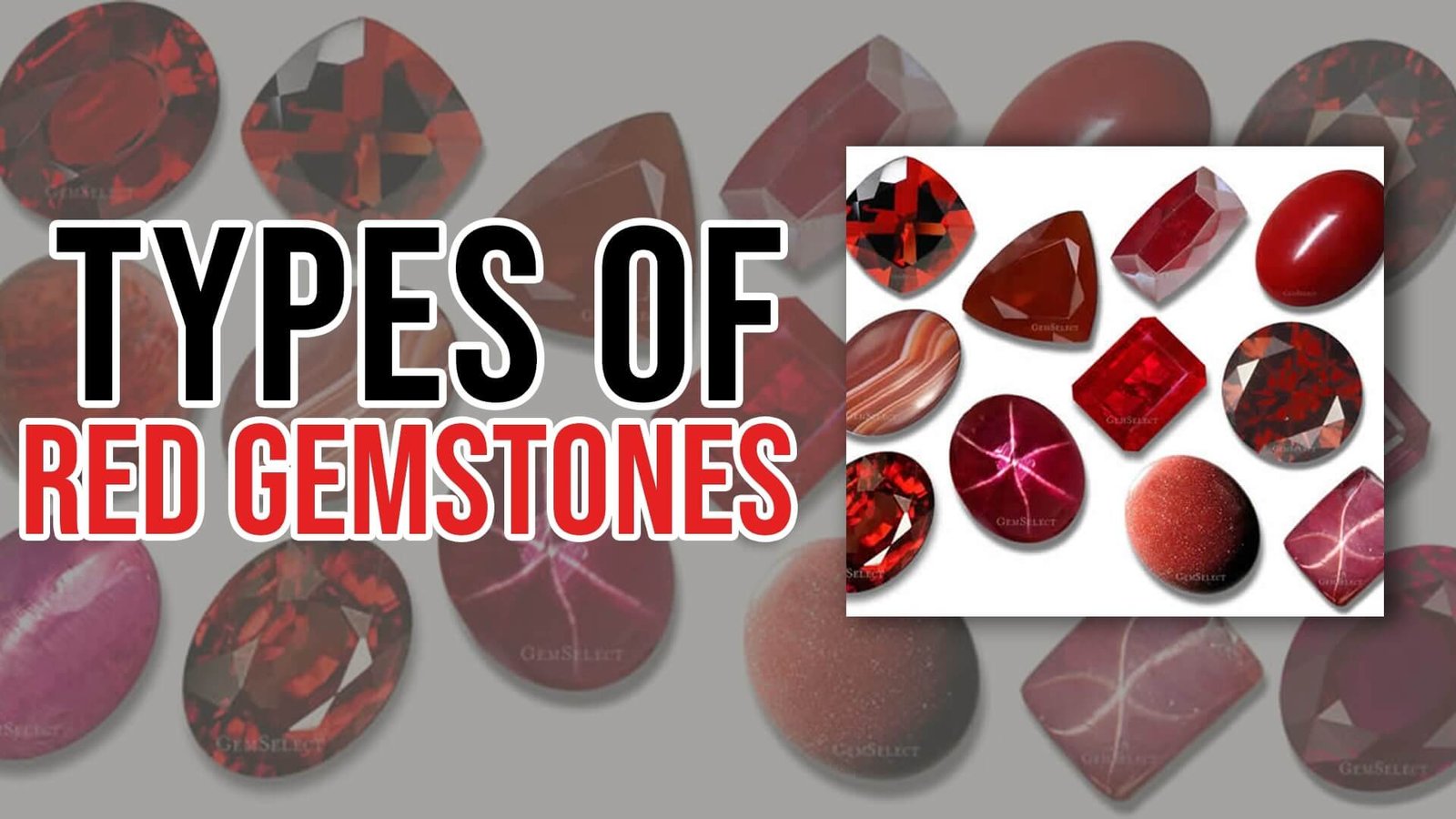 Types of Red Gemstones Names Meanings and properties