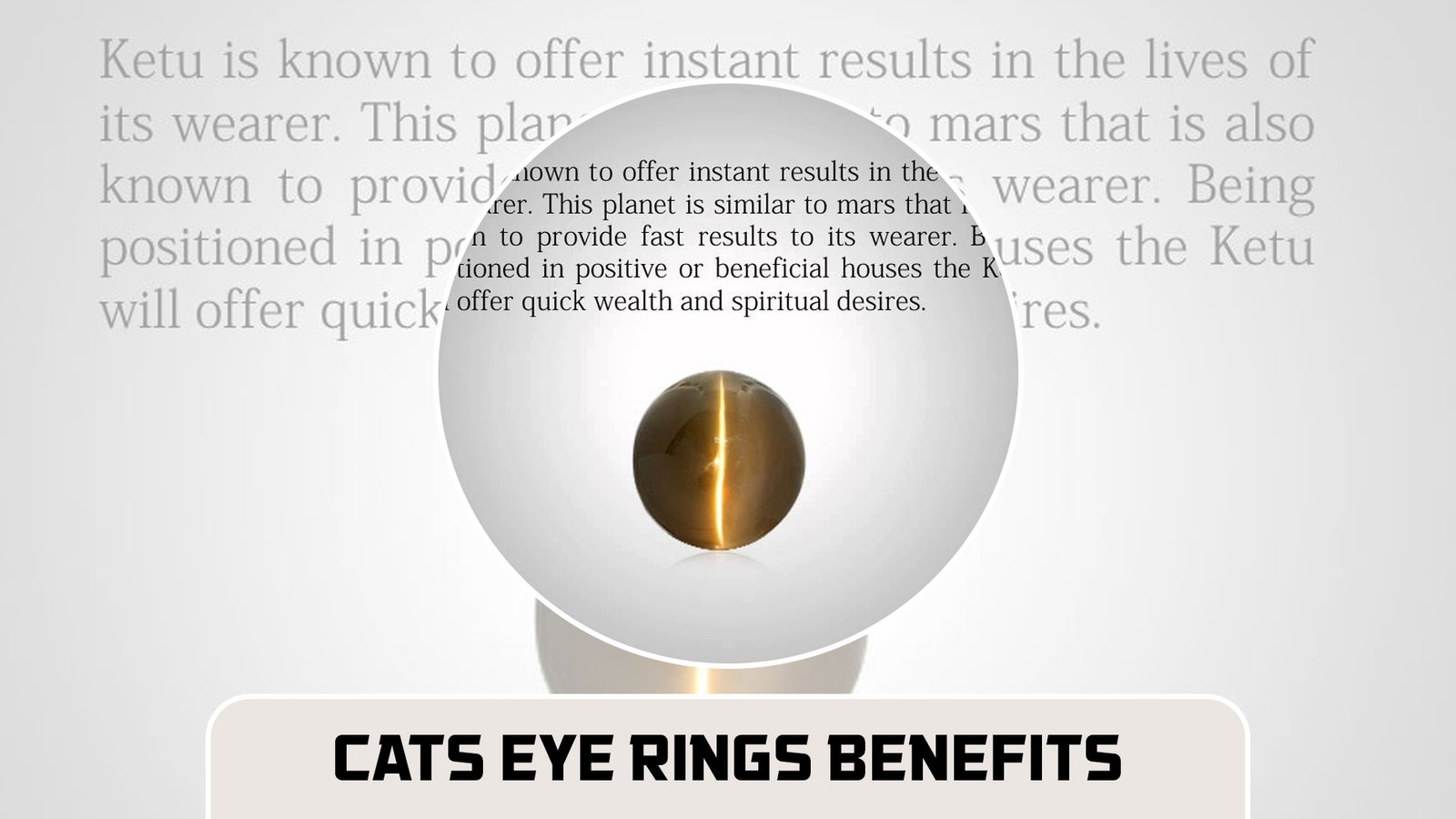 Cats Eye Rings Benefits